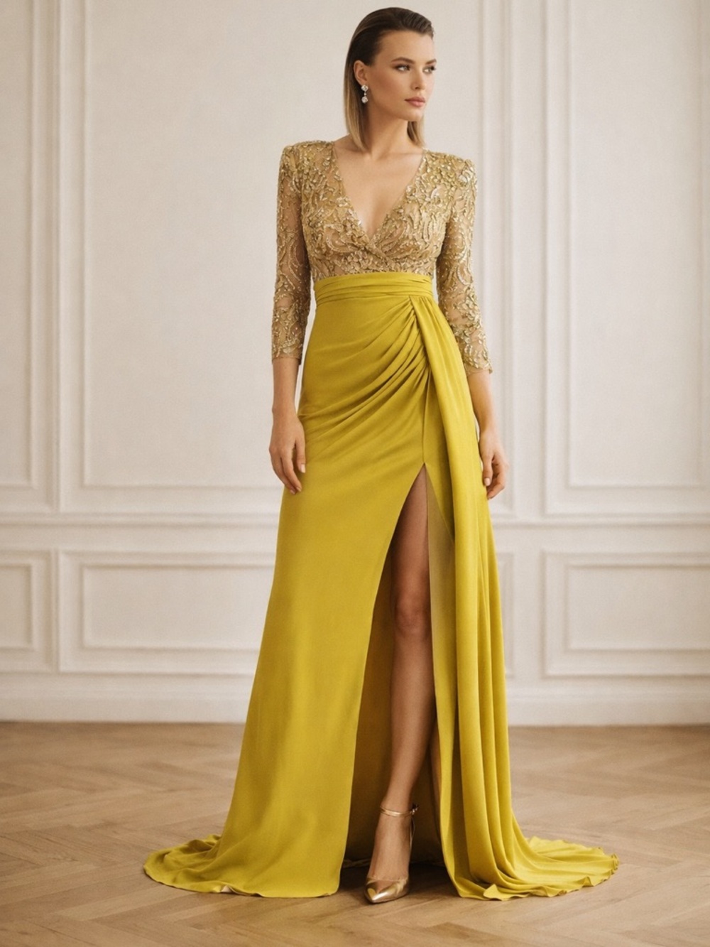 Eva Rubbini gown - Italian designer 4167 Verde